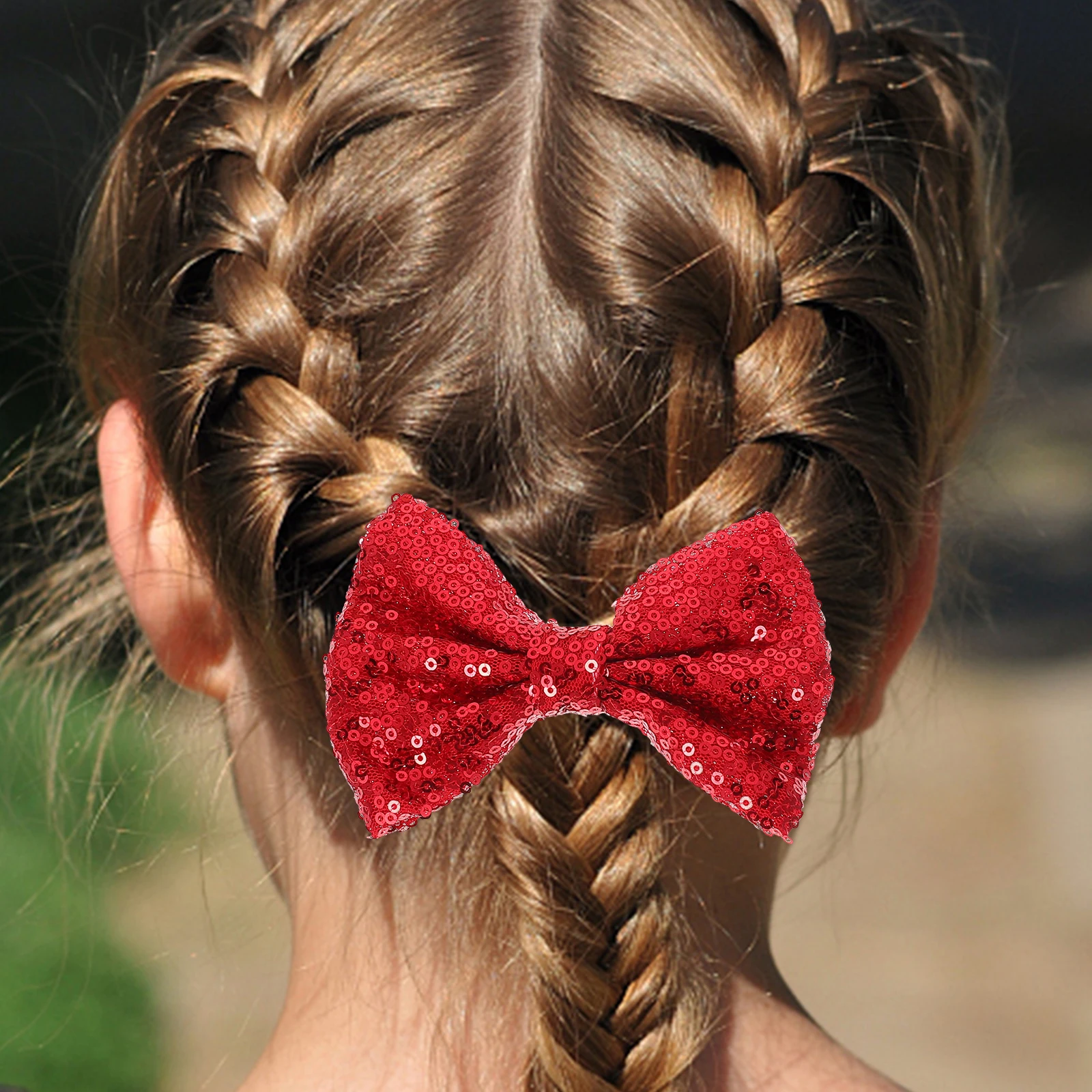 

3Pcs Sequin Hair Bows Adorable Decorative Clips for Occasions Outfits Sequin Hair Bow Bow Bows for Hair,