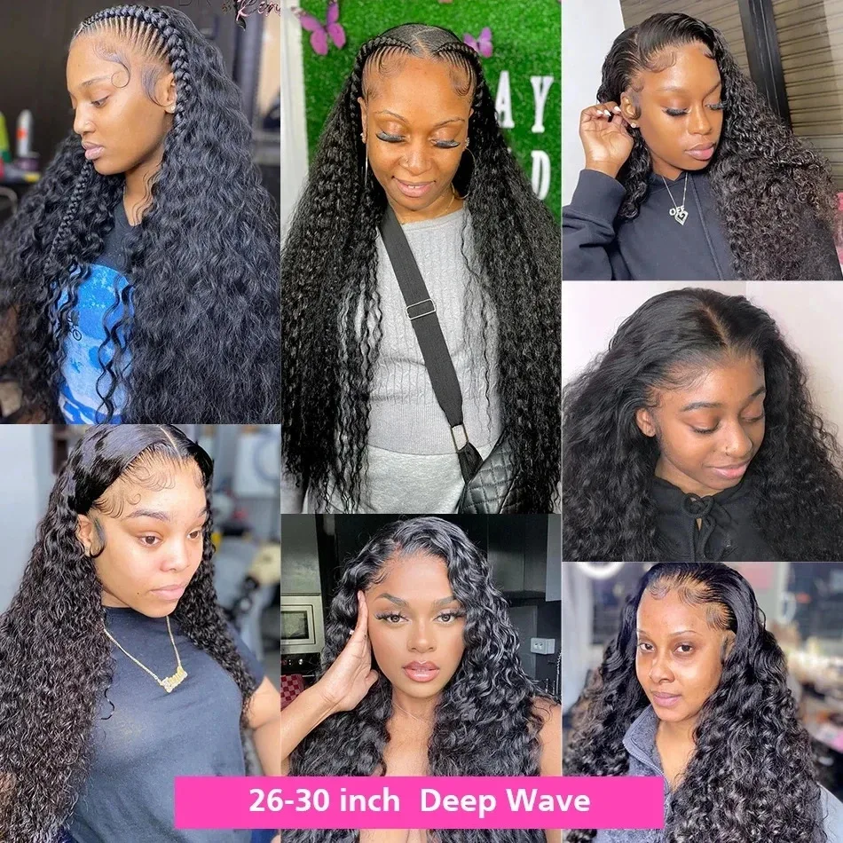 Glueless Wig Human Hair Ready To Wear Water Wave 13x6 Lace Frontal Wig Remy Human Hair Wig Deep Curly 5x5 Lace Closure Wig