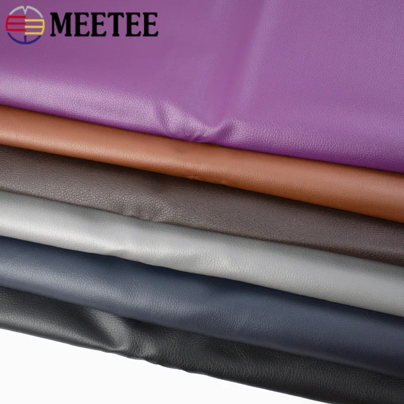 Meetee 50*138cm PU Leather Elastic Fabric Soft Strech Cloth Garment Pants Jacket Gloves Fabrics Decor DIY Sewing Accessories