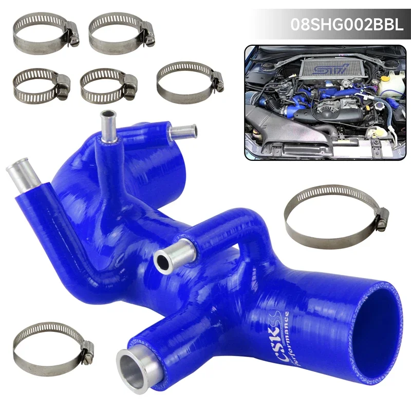 

Силиконовый турбо впускной индукционный шланг + зажимы для Subaru Impreza GDB EJ20 STI WRX MK7-8 VER-7/8/9 00-07 черный/синий/красный