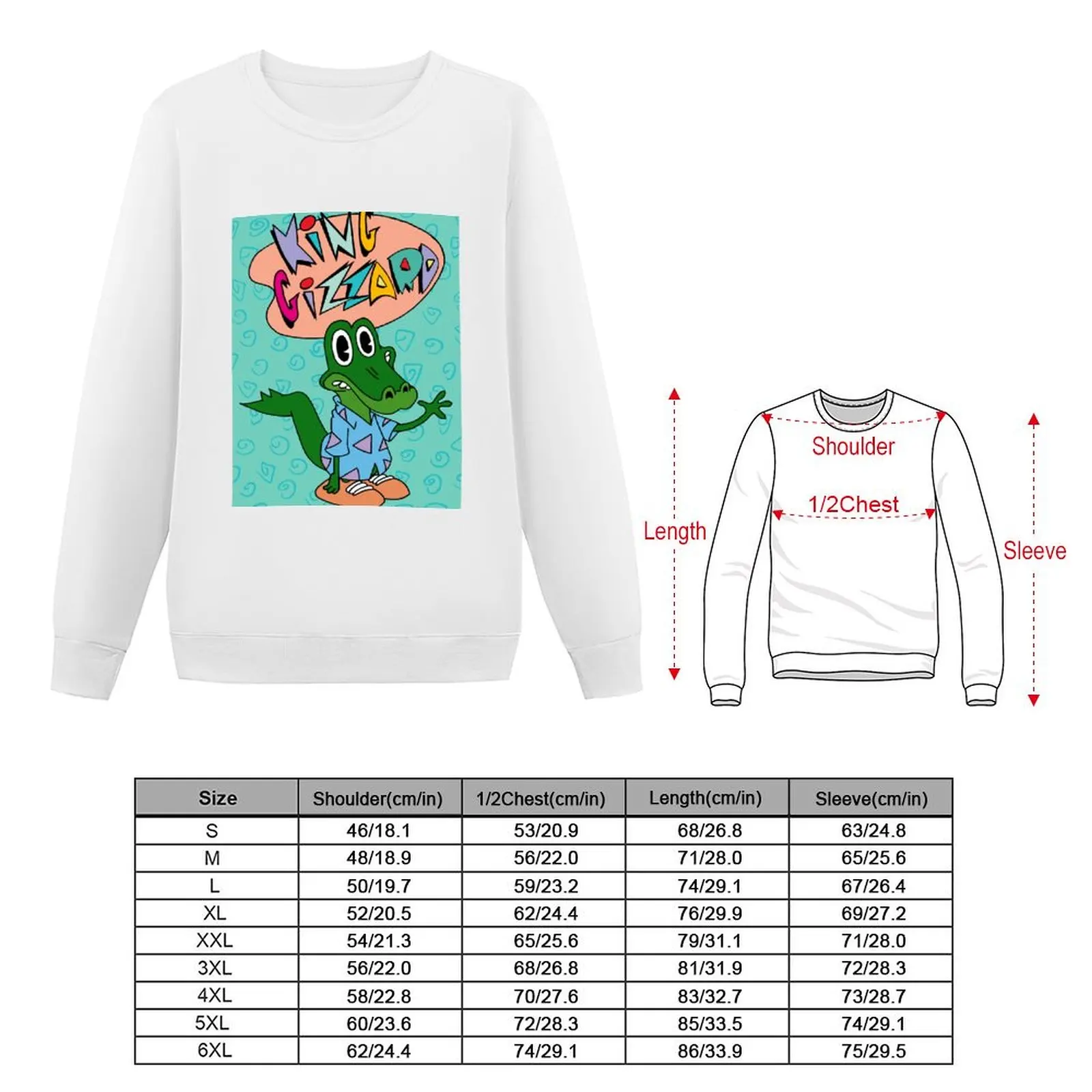 King Gizzard Crocko - All proceeds to charity. Sweatshirt winter clothes men clothing oversize sweatshirt