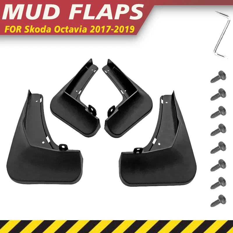 Mudguards For Skoda Octavia 3 A7 MK3 5E 2017 2018 2019 Mudflap Fender Flares Mud Flap Splash Guards Cover Wheel Parts Accessorie