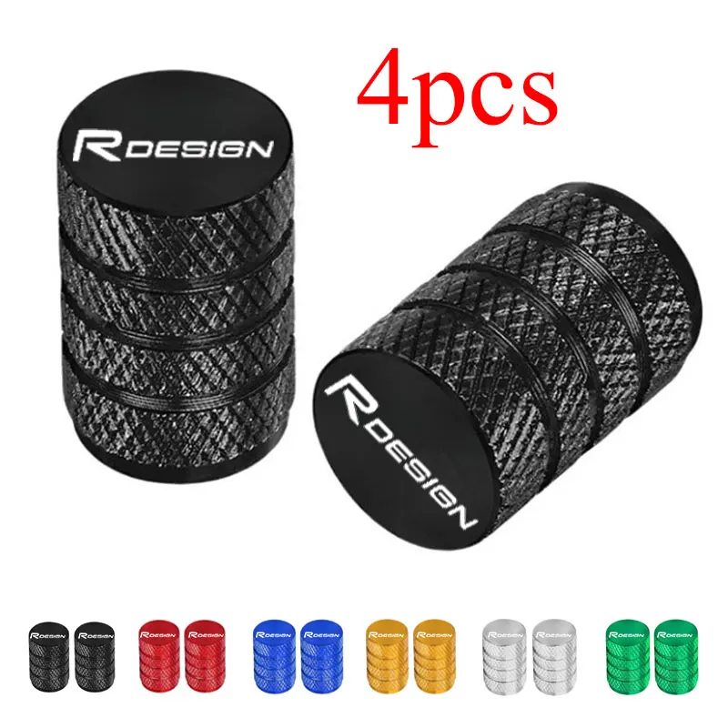 For Volvo Rdesign T6 AWD S40 S60 S90 XC40 XC 60 XC90 V40 V50 V60 4pcs Car Wheel Tire Air Valve Caps Stem Cover Caps Airdust