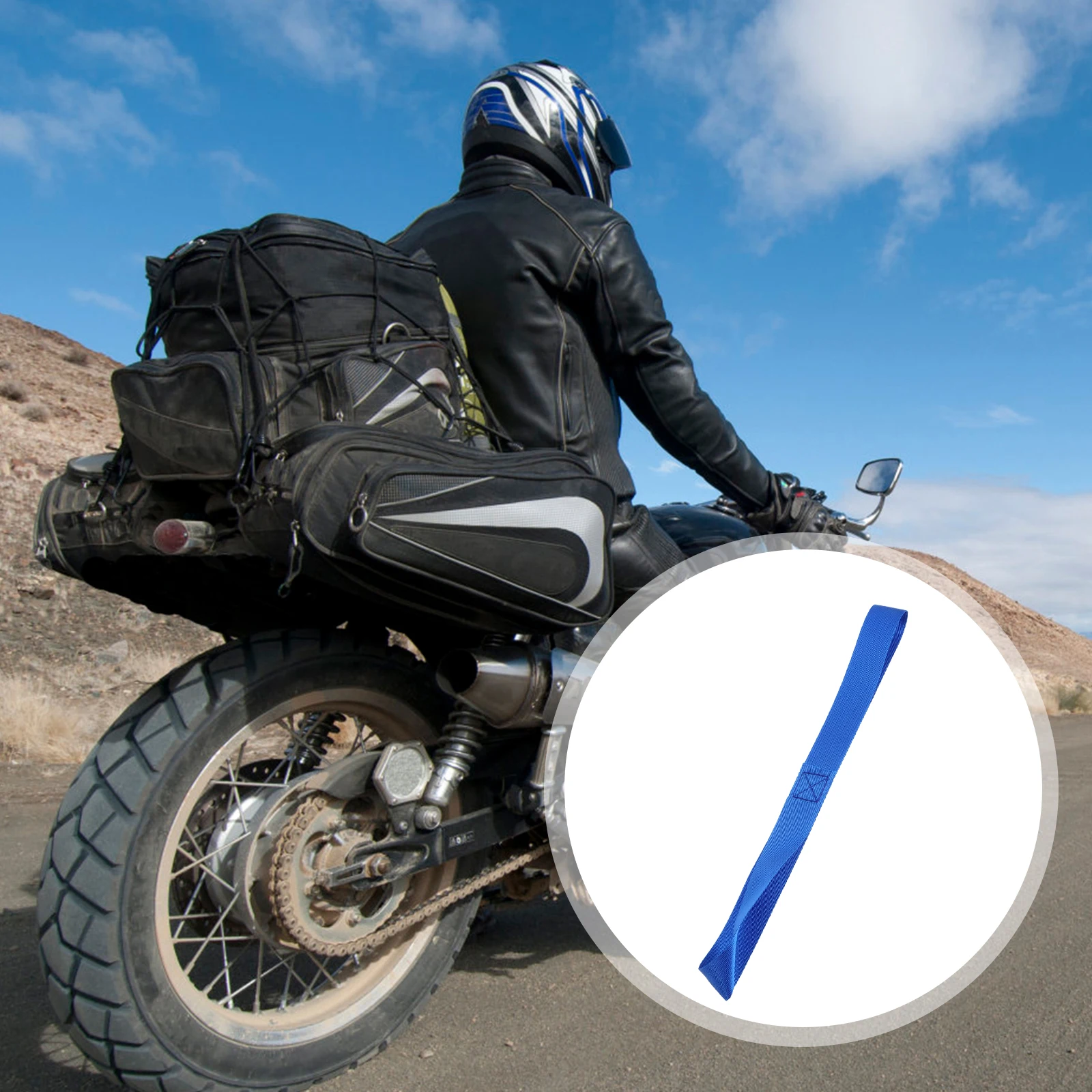 

Binding Rope Cargo Strap Loop Dirt Bike Straps Tie Downs Axle Atv Handlebar Dirtbike