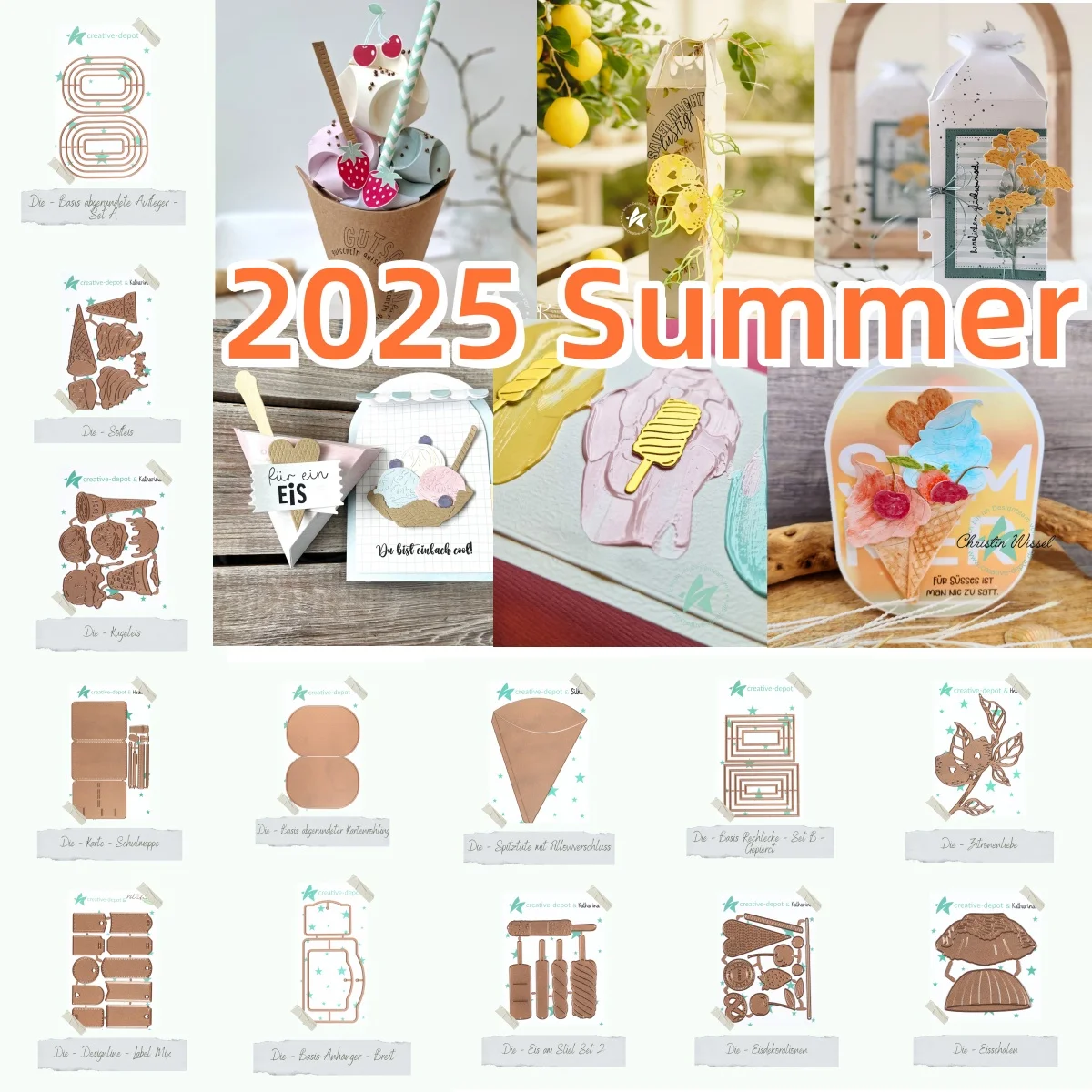 

Ice cream Bowl Lemon Flower Label Popsicle Stick Metal Cutting Dies DIY Decorating Scrapbook Paper Card Embossing Craft 2025