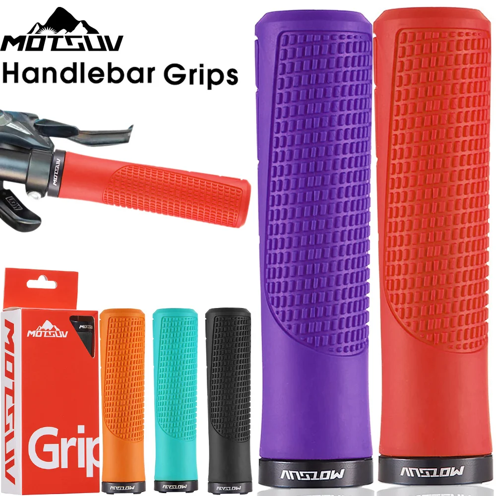 

MOTSUV-Bicycle Handlebar Grip, Bike Grips, Soft TPR Rubber, MTB Grip, Anti-Skid Comfortable, Lockable Ultralight Bike Accessory