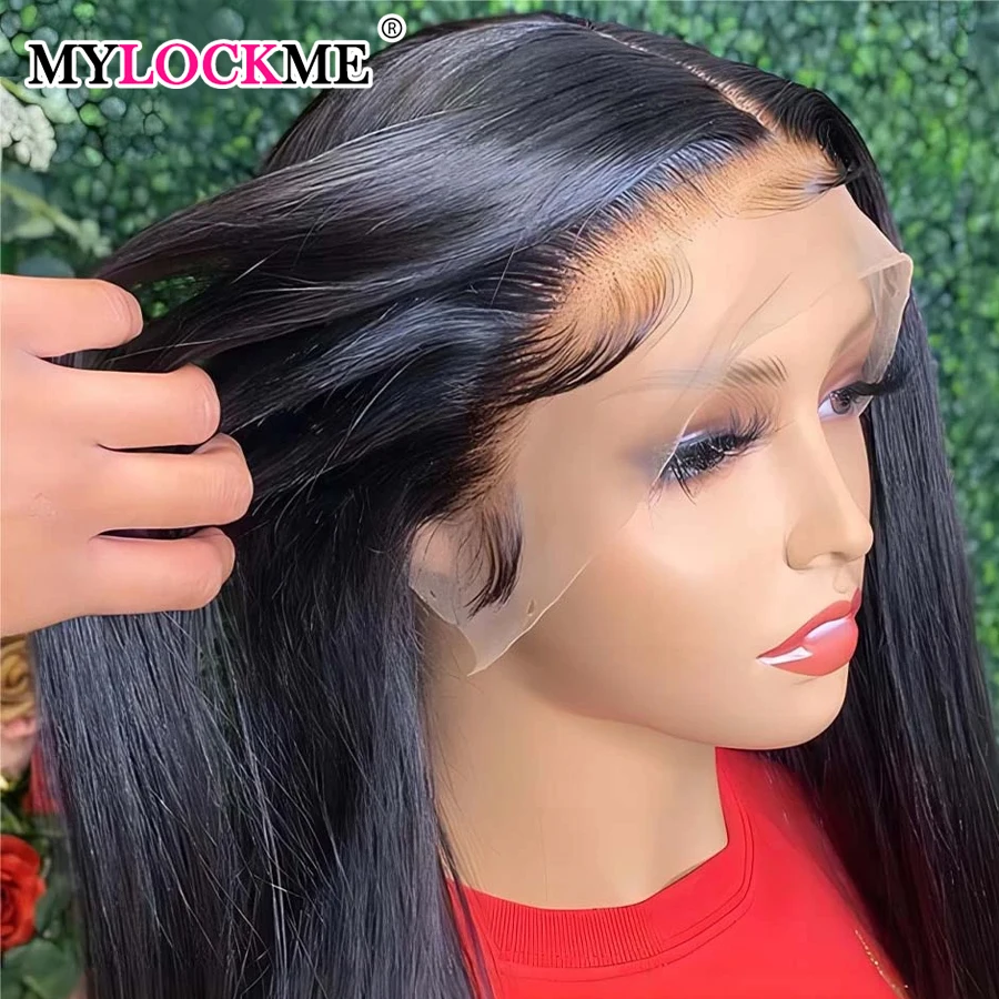 360 13x4 Transparent Lace Frontal Wig 4x4 Lace Closure Wig Straight 13x6 Lace Front Human Hair Wigs For Black Women 30 32 34Inch