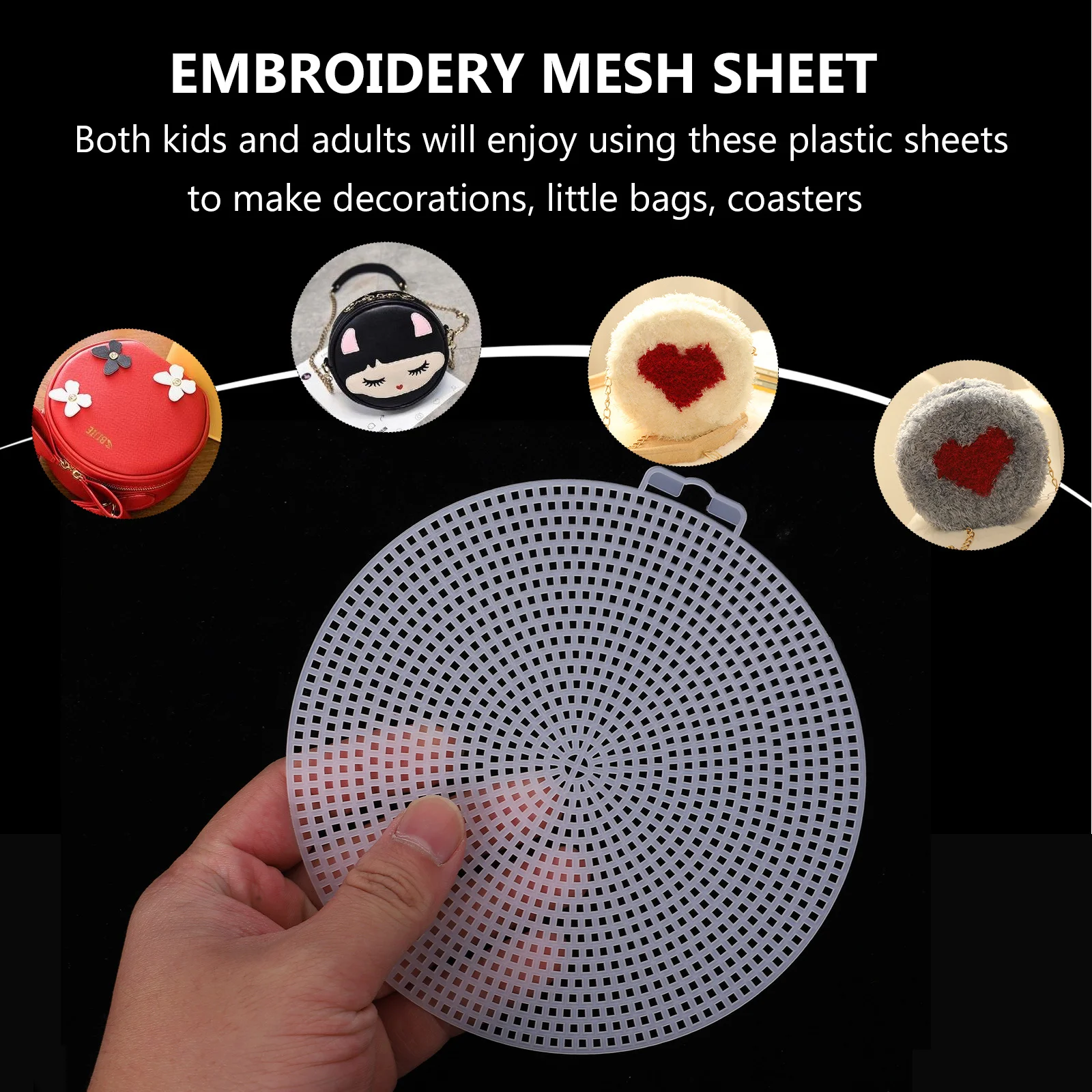

10 шт., сетчатый лист для вышивания, круглые сетчатые листы «сделай сам», пластик для ручной работы, вышивка крестиком, украшения для рукоделия, подарки на память