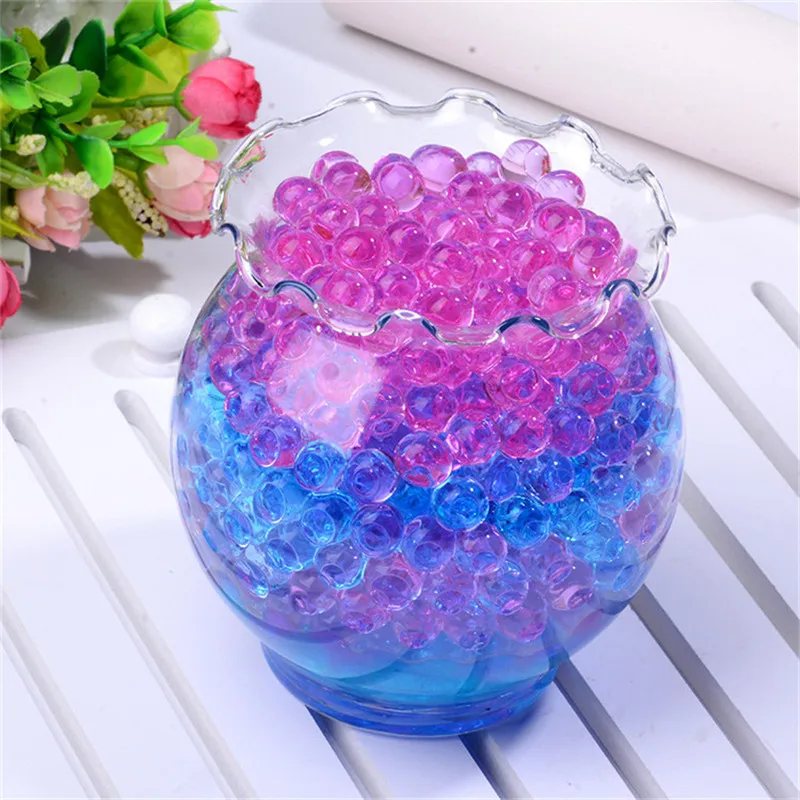 170pcs/1bag Crystal Soil Hydrogel Gel Polymer Water Beads Flower/Wedding/Decoration Maison Growing Water Balls Big Home Decor