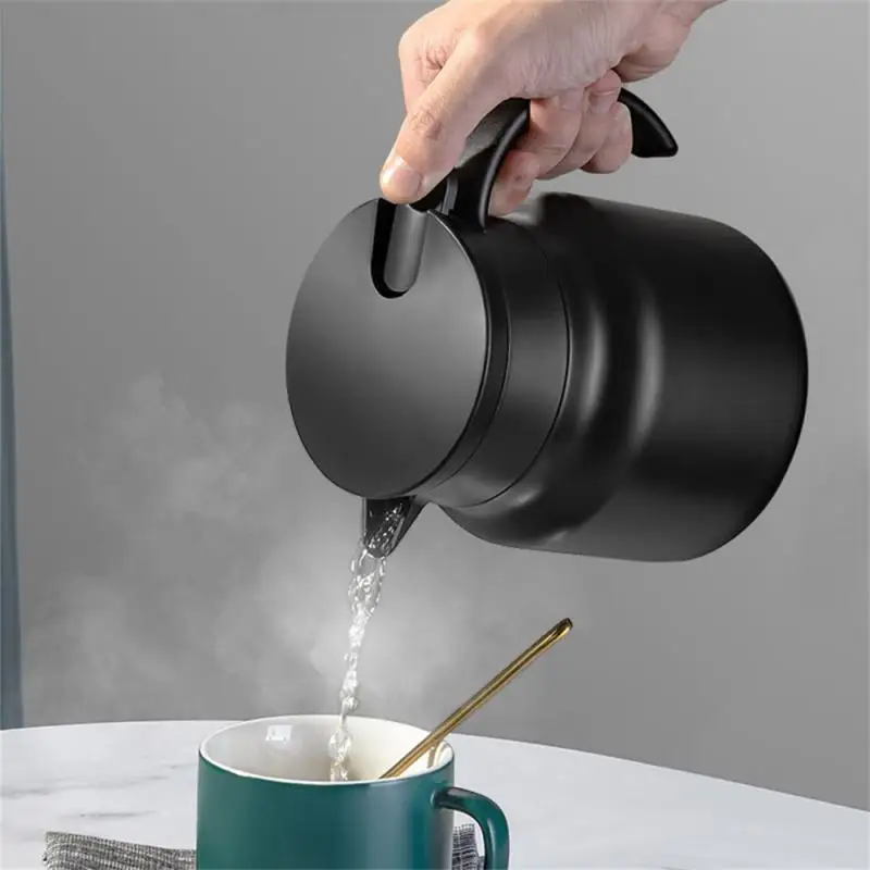 1PC 800/1000ml Thermos Pot Heat-preserving Large Capacity Portable Home Office Bar Stainless Steel Coffee Pot Stewing Teapot