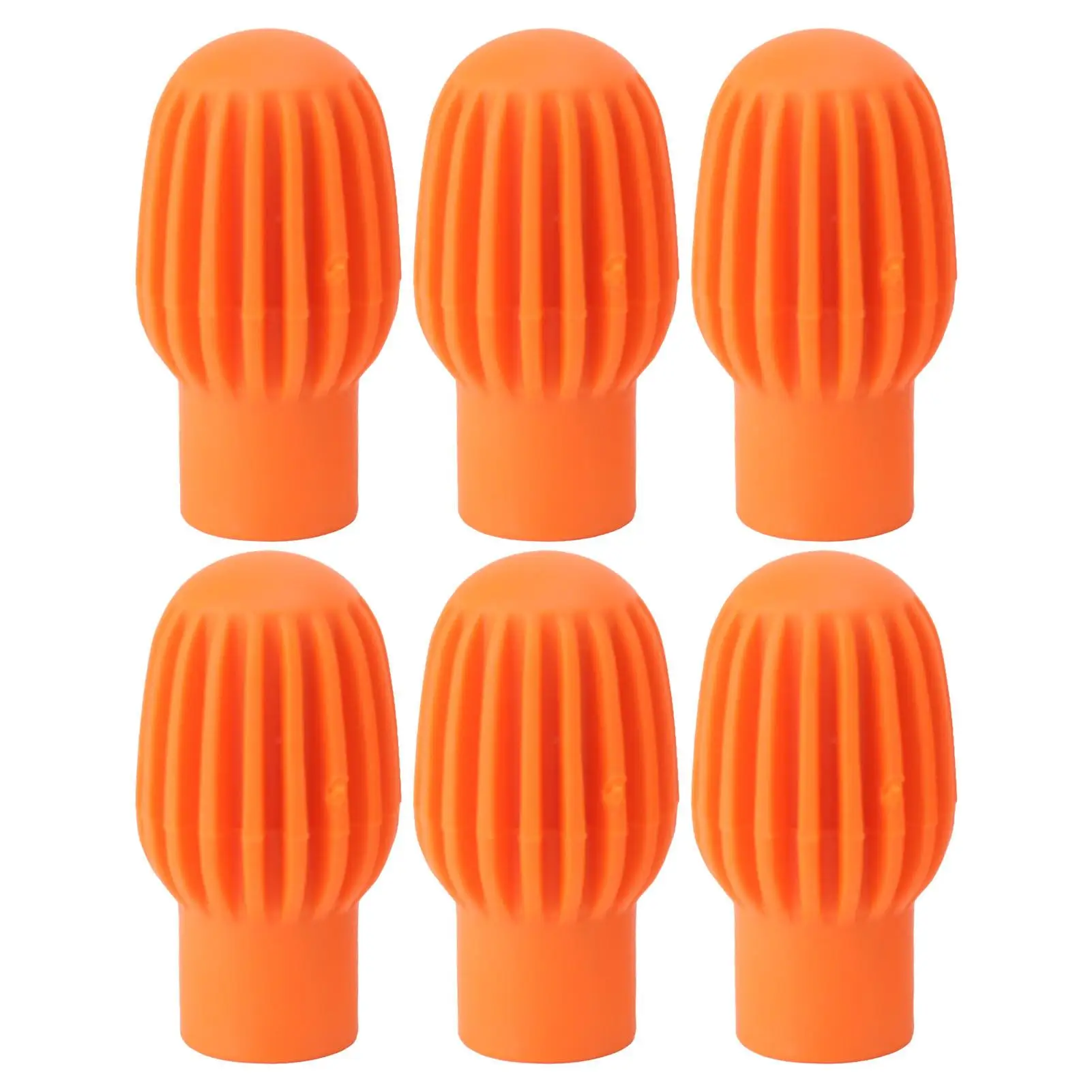 

Compact Orange Drumstick Dampener Tips - Silent Practice, Stretchable & Portable Silicone for dorm Use