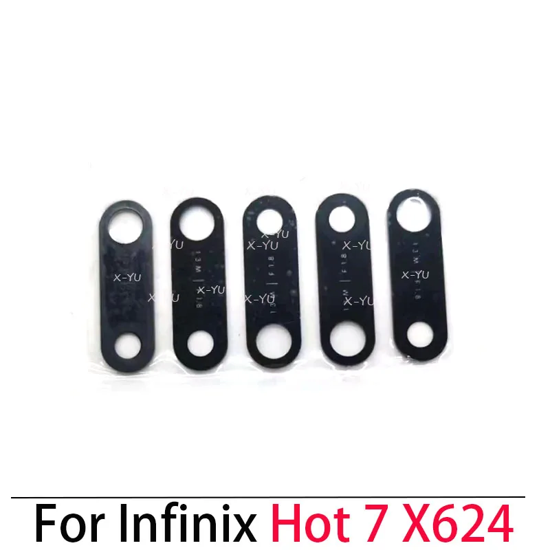 10PCS For Infinix Hot 6 7 8 12 Pro Lite X606 X624 X625 X650 X668C X668 Back Rear Camera Lens Glass Cover With Adhesive Sticker