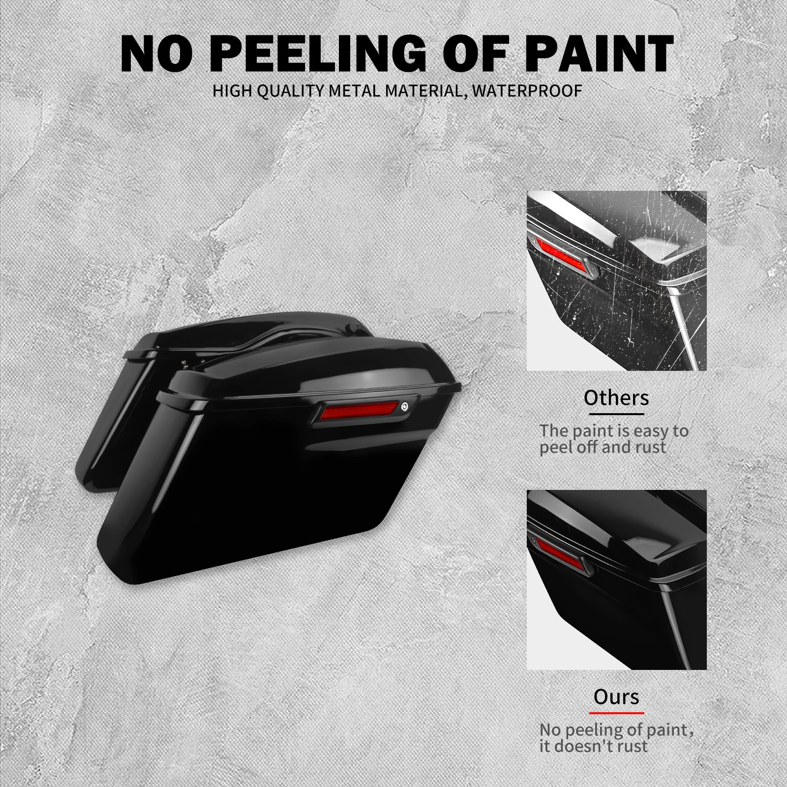Motorcycle Hard Bags Saddlebags Trunk Luggage For Harley Touring 2014-2024 Road King FLHR Street Glide FLHX Ultra Limited FLTRX