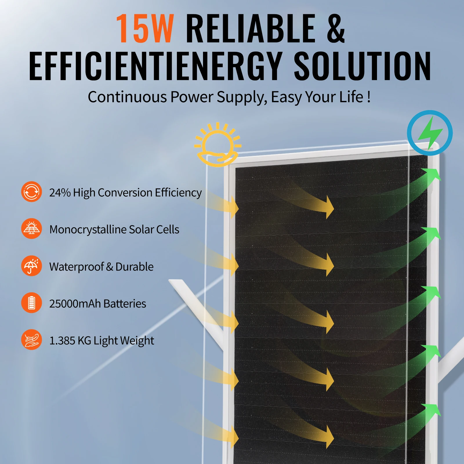 Imagem -05 - Impulsionador de Sinal sem Fio para Exterior Extensor de Wi-fi Repetidor com Bateria Solar Embutida 300mbps 2.4g Roteador