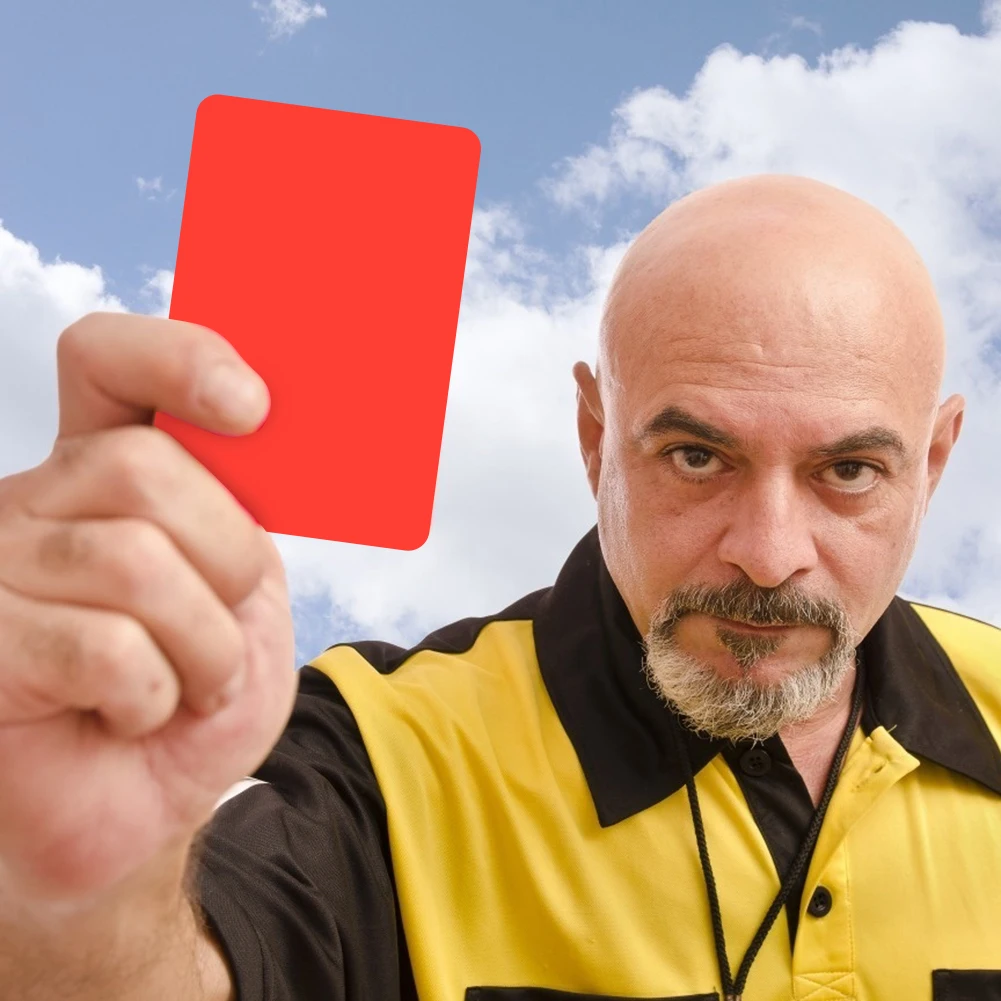 Herramienta de árbitro de fútbol, tarjetas rojas y amarillas para entrenamiento de partidos de fútbol, 3,2x4,3 pulgadas
