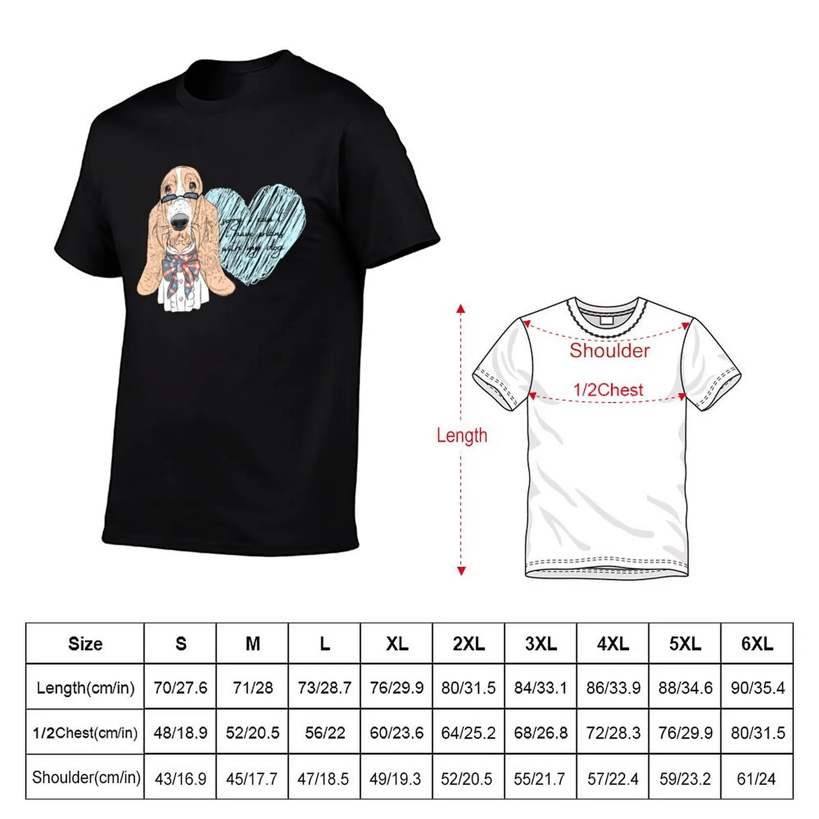 Basset Hound Dog : Sorry I cant I have Plans With My Dog T-Shirt Running Gym Short Sleeve Sports Tee
