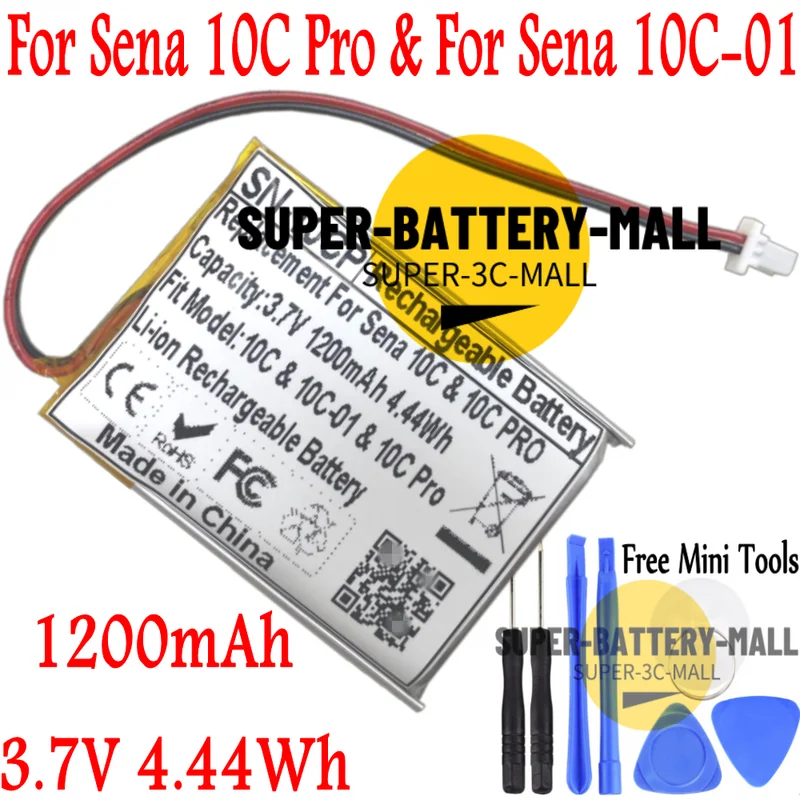 

1200mAh Battery Repair For Sena 10C Pro & For Sena 10C Bluetooth Camera Headset