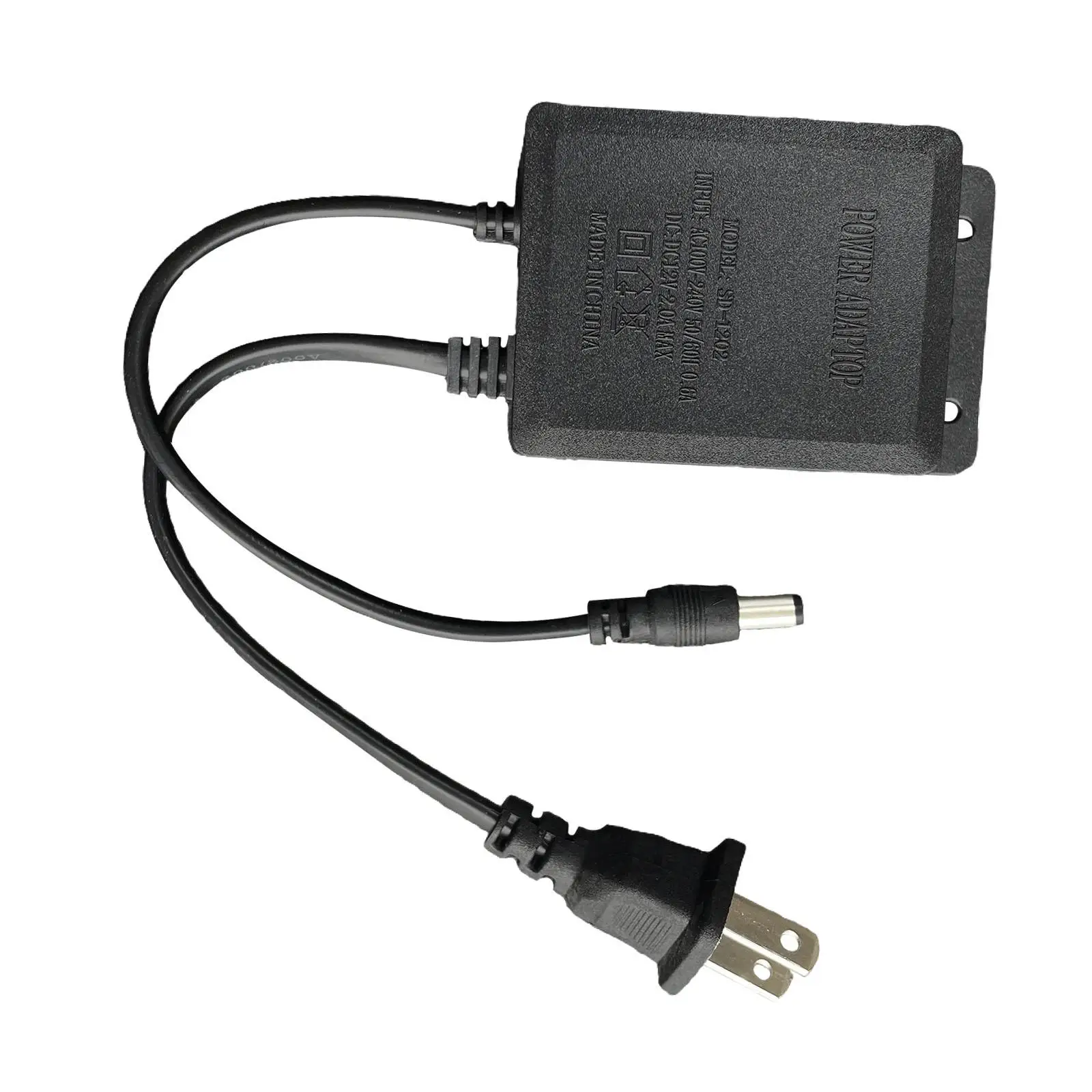 Sturdy 12V 2A Power Supply Adapter Charger AC to DC Wall Plug for LED Lights Router Camera Outdoor Equipment