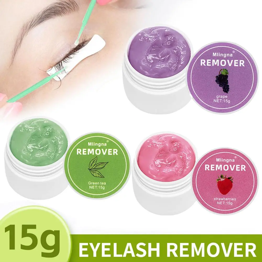Crema removedora de pegamento para pestañas, adhesivo profesional transparente de descarga rápida, crema removedora de estimulación cero, herramientas de maquillaje