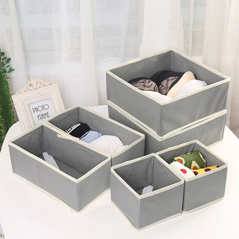 3/6PCS Underwear Organizers of Cabinets and Drawers Wardrobe Clothes Bra Organizer for Underwear Socks Pants Home Storage Box