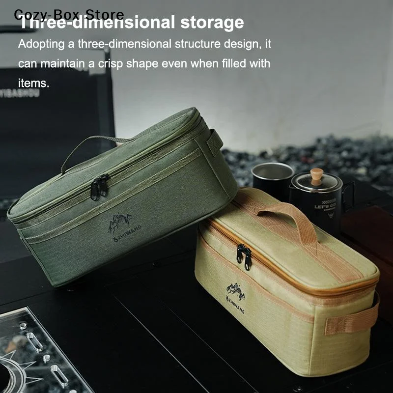 [ZY]Outdoor Camping Tableware Storage Bag Large Capacity Cutlery Pouch Multi-Functional Portable Picnic Bags Waterproof Handbag