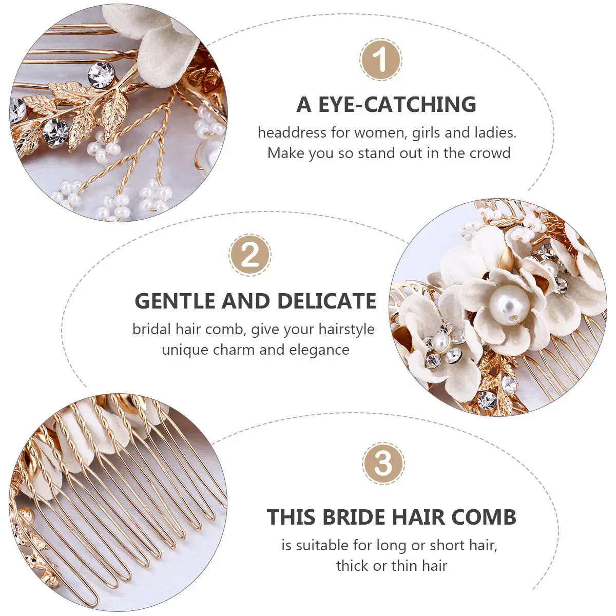

Bride Hair Accessories Flower Comb Headdress Bridal Headwear Wedding Jewelry Pearl Hairpin Women Headpiece Alloy