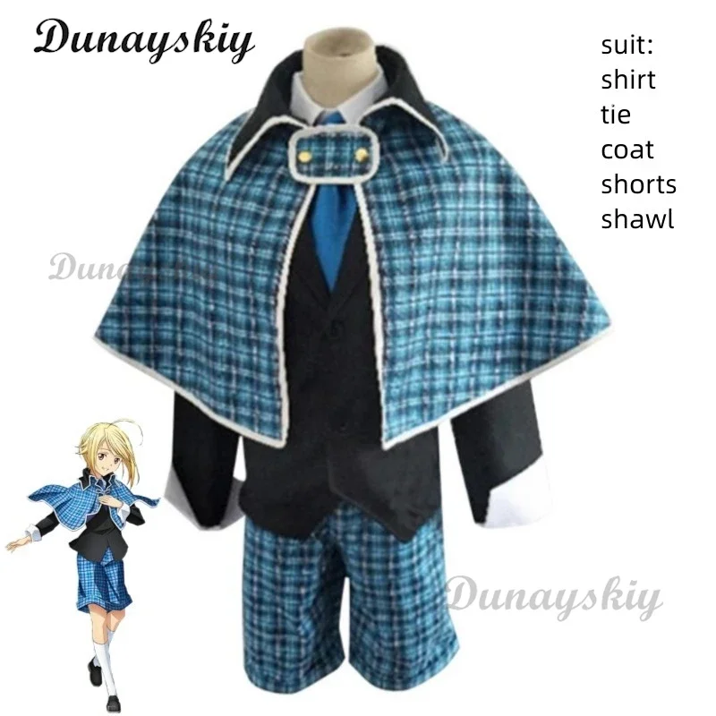 Anime Shugo Chara yuiki Yaya ace hofri tadase KING'S chair Souma kuukai cosplay costume red blue school uniform halloen suit