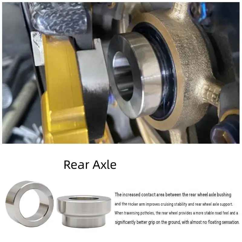 For Yamaha TMAX560 2017‑2023 Reinforced Front‑Rear Wheel Stabilizing Axle Anti‑Rust Deformation‑Proof Mod Accessories
