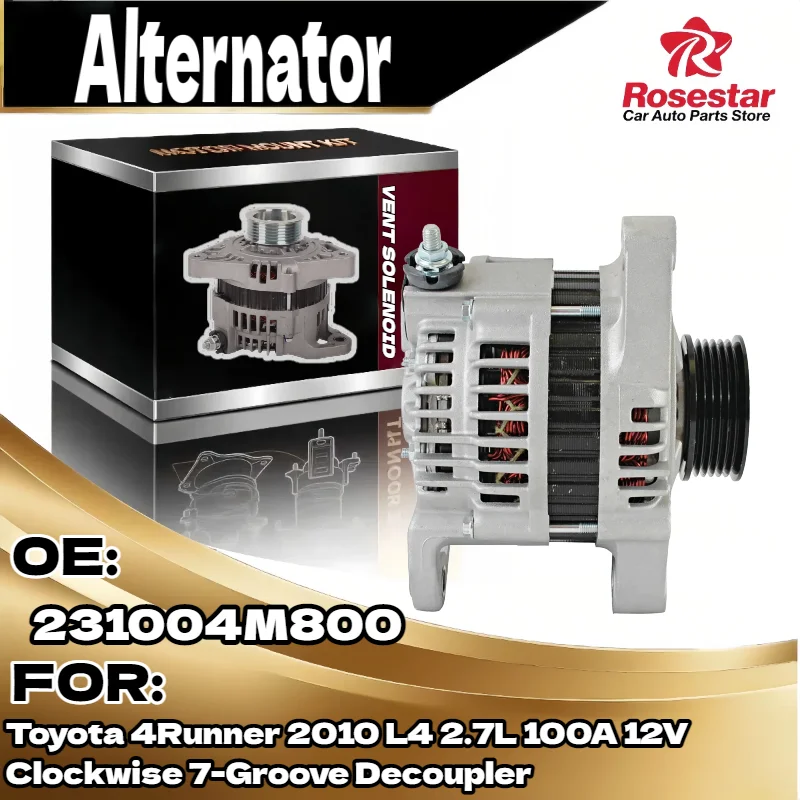 

Auto Alternator for Nissan Sentra 2000 2001 L4 2.0L 100Amp 12Volt CW 6 Groove Pulley 231004M800