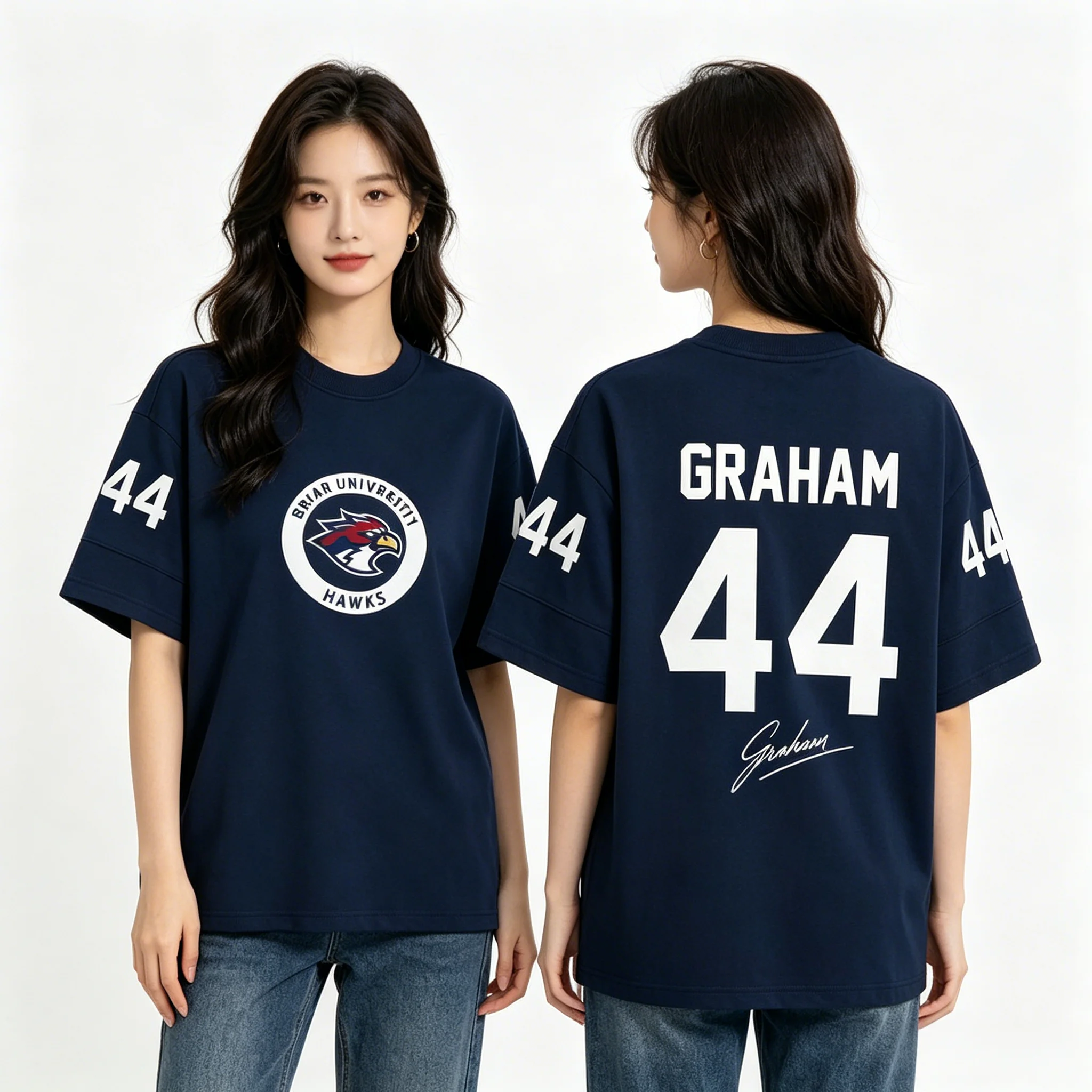 Off Campus Briar University Jersey Graham 44 22 DI LAURENTIS 66 Signature T-shirt Short Sleeve Men Women New TV Fans Tees Tops