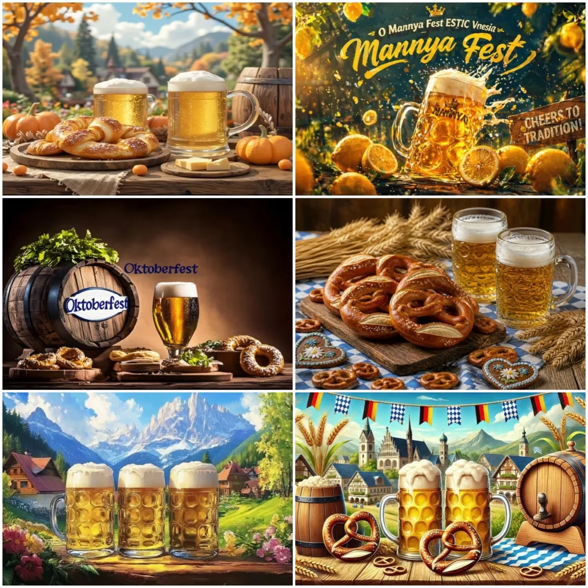 

Oktoberfest Theme Party Backdrop Supplies German Beer Festival Venue Setup Banner Photography Background Festival Decorations