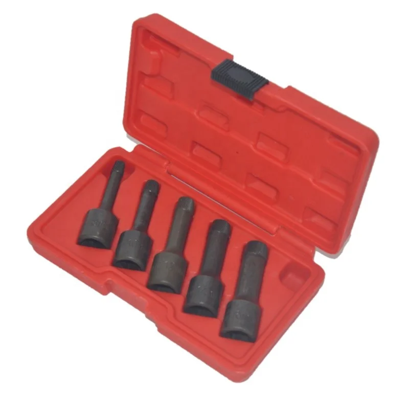 XCTOOL 5pc 1/2" Drive Power Bits Stud Bolt Screw Extractor Impact Socket Set Auto Repair Tool XC1340 - view 4
