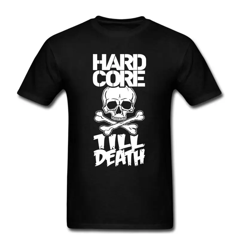 

Hard Core till Death Skull Bones Fight T shirt tee