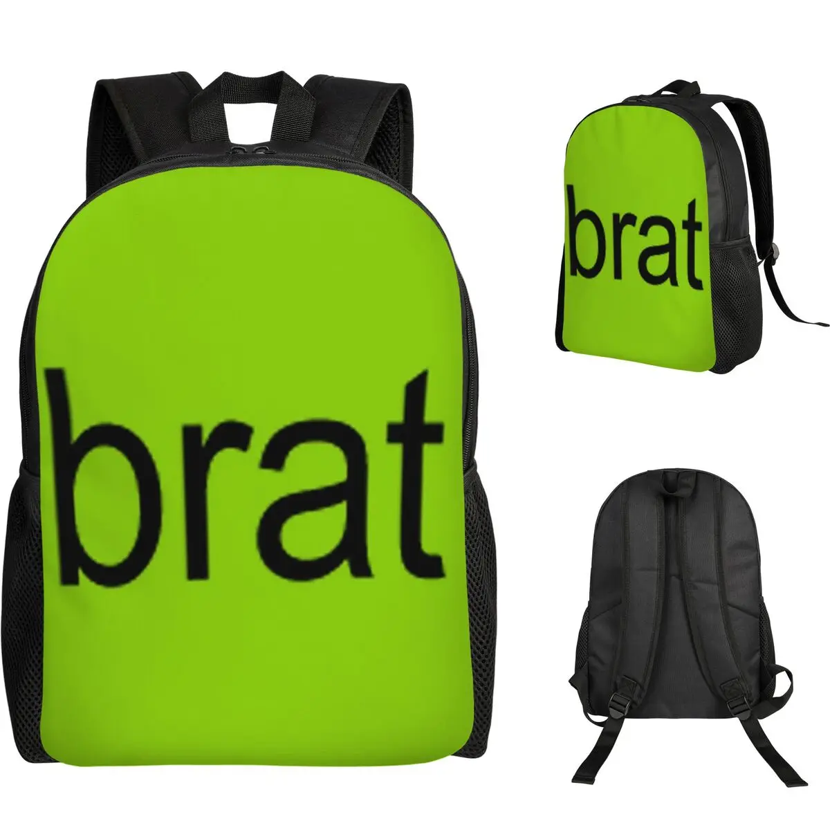 

Brat Charli Xcx Student Backpack School Bag Hiking Travel Daypack for Men Women Fashion Bookbag Shoulder Bags