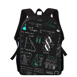 Mochila con estampado 3D de biología y química para niños y niñas, morral escolar de 16 