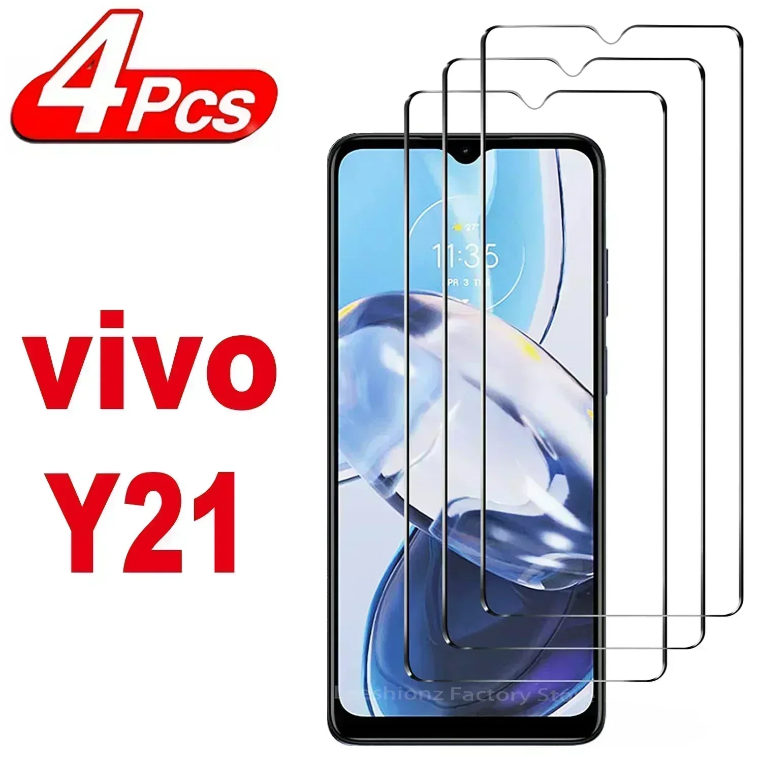 

Защитное стекло для экрана Vivo Y21s Y21 Y21t Y21e Y21a Y21G, пленка из закаленного стекла, 2/4 шт.