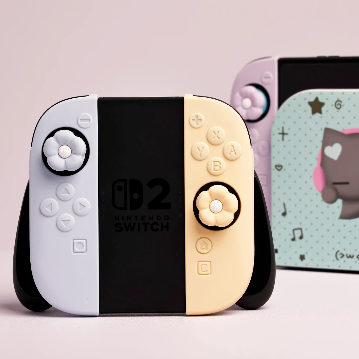 Miękkie silikonowe etui na Nintendo Switch 2, osłona z uchwytem na Joy-Con do NS2, pełna ochrona, akcesoria do Nintendo Switch 2 — zdjęcie produktu 2