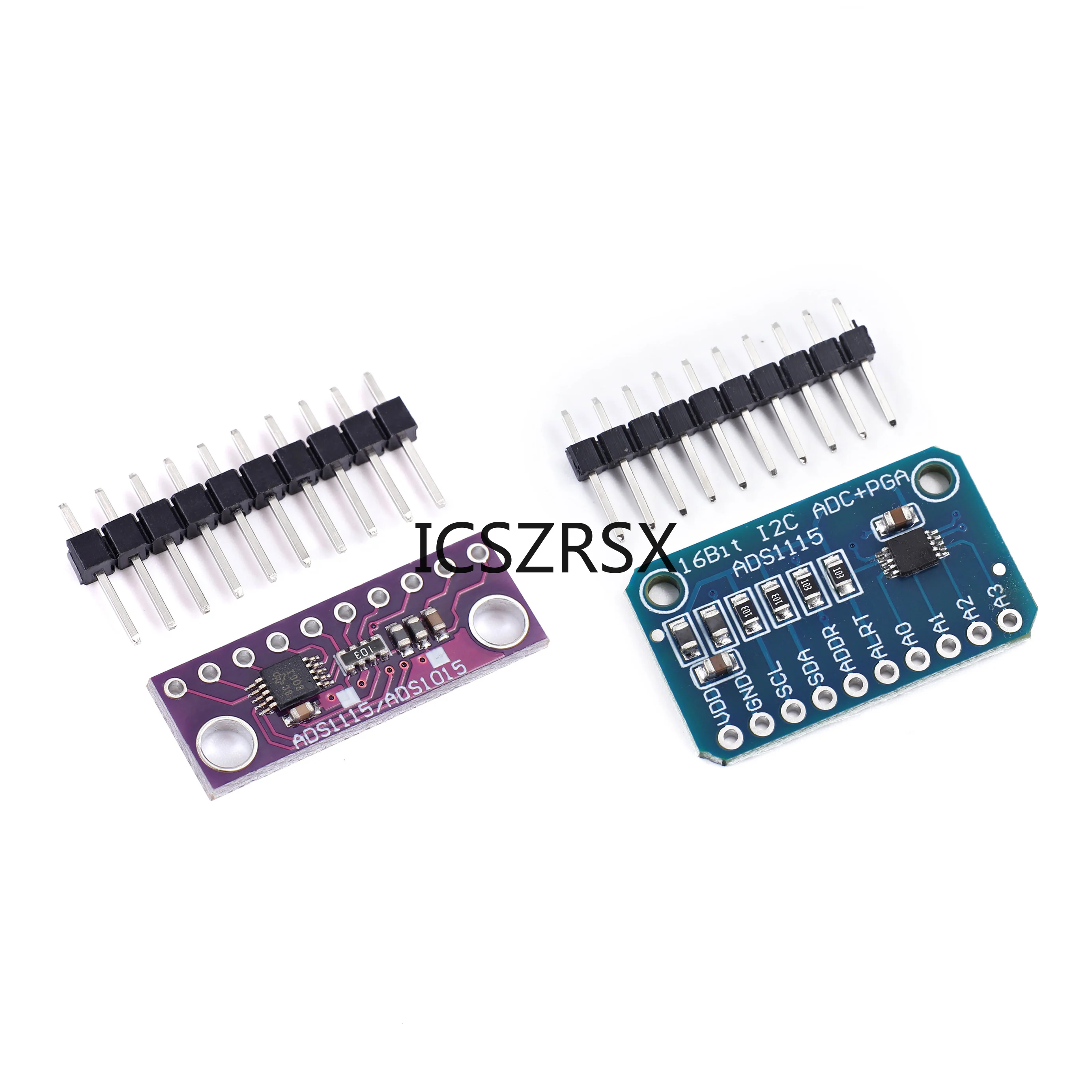 I2C ADS1115 16 Bit ADC 4 channel Module with Programmable Gain Amplifier RPi Blue / Purple Board