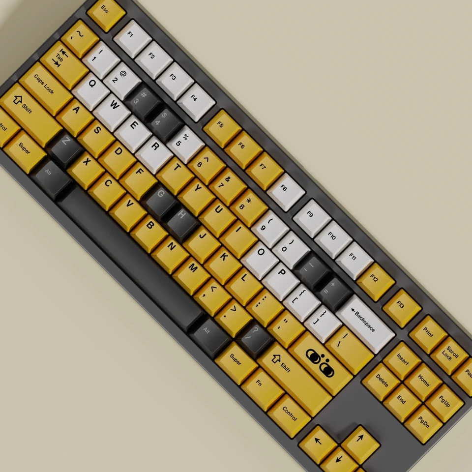 1 Set GMK Gregory Keycaps PBT Dye Subbed Key Caps Cherry Profile