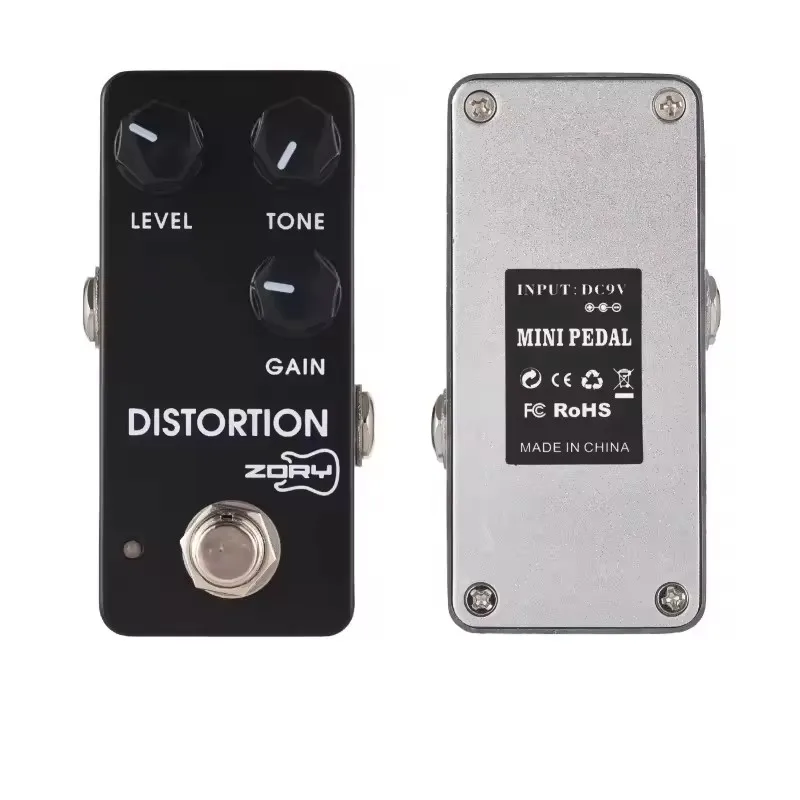 

ZORY LEVEL/TONE/GAIN DC 9V 6.35mm Input/Output Interface True Bypass Guitar Distortion Effects Pedal Electric Guitar Accessories