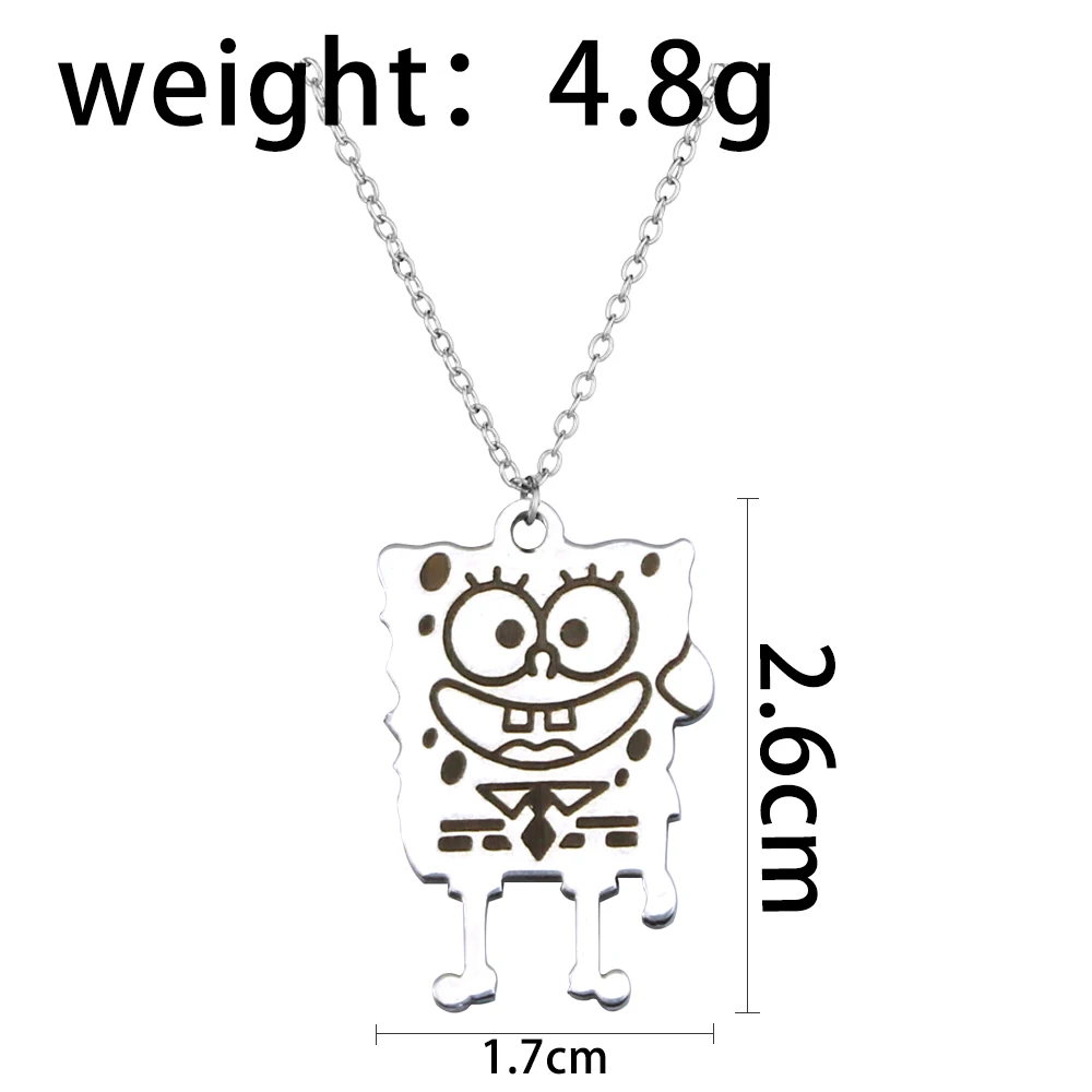 Lovely BFF SpongeBob SquarePants Patrick Star Pendant Necklace For Boy Girl Couple Accessories Ins Cartoon Friendship Gift