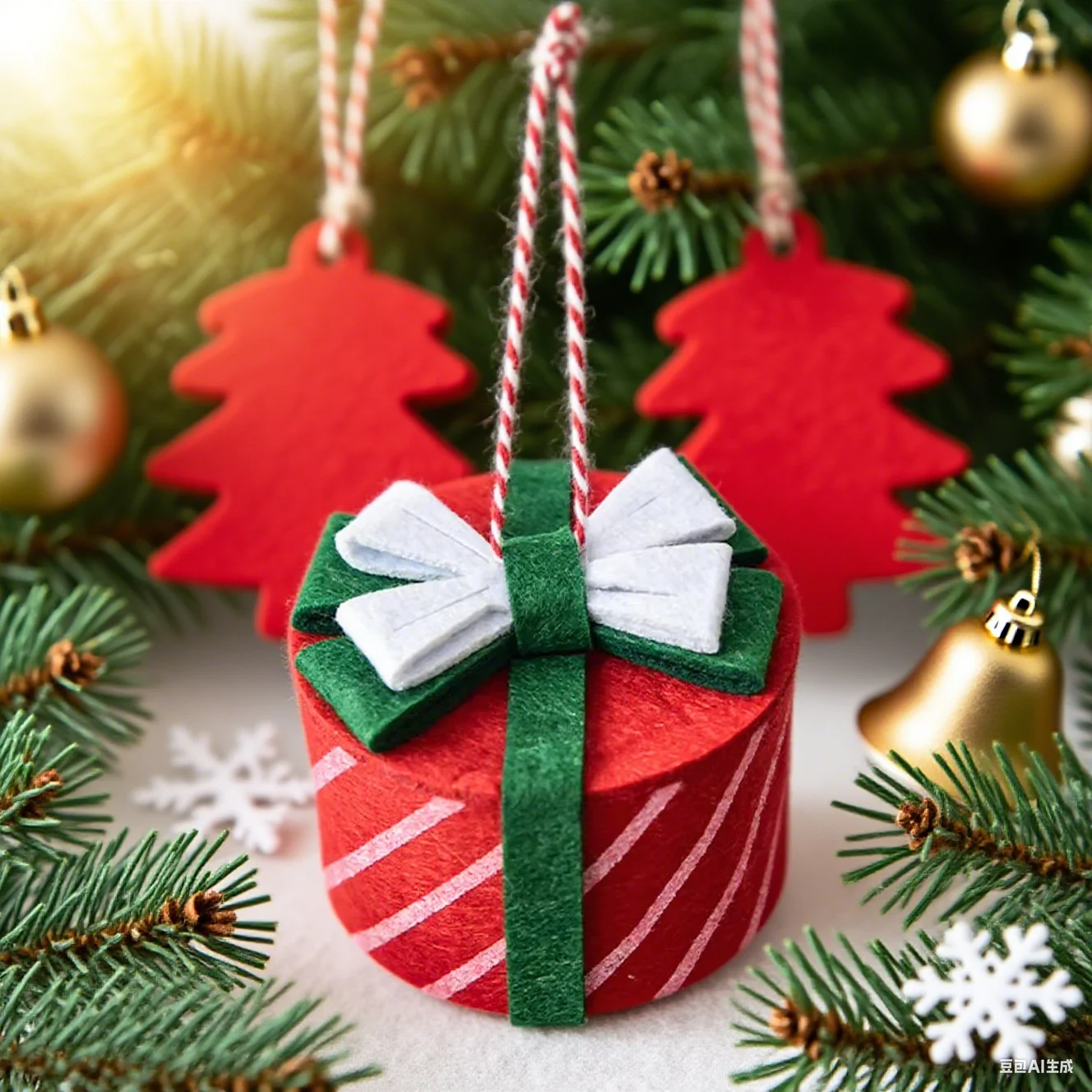 

3Pcs Christmas Present Box Pendant 6*8cm Christmas Pendant Box Ornaments Christmas-Tree Decor Pendant & Drop Ornaments