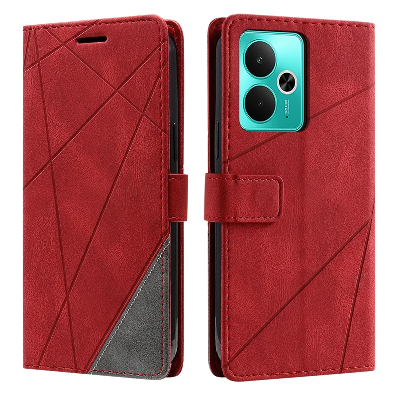 Leather Case Realme 14/14T Flip Cover for Oppo Realme 14 Rea