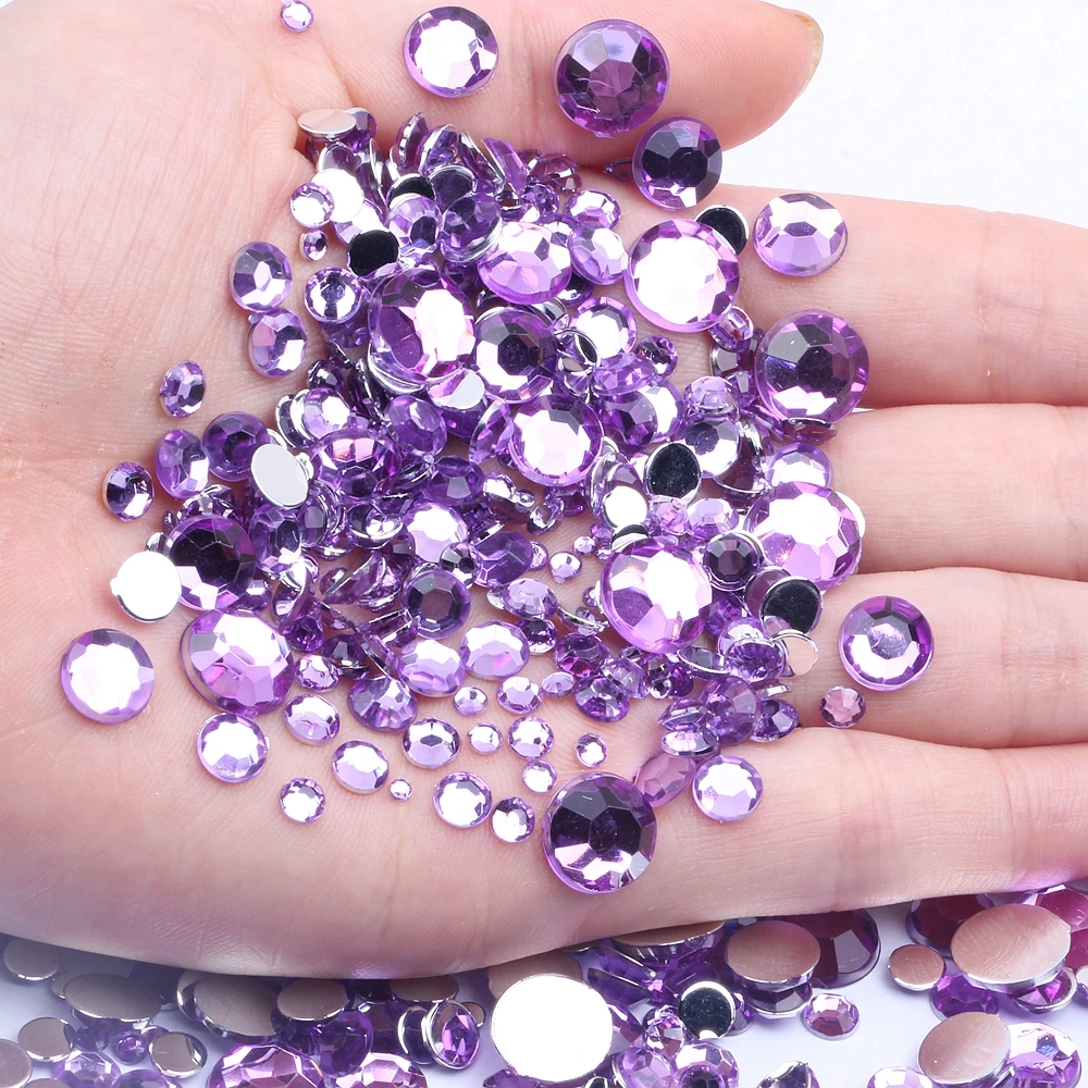 

2.5mm 20000pcs Acrylic Rhinestones Flatback Facets Round Glue On Stones DIY Craft Backpack Garment Accessories