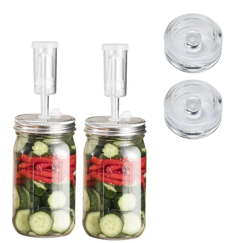 Waterless airlock wide-mouth glass fermenter for home brewing kombucha kimchi beer kimchi automatic