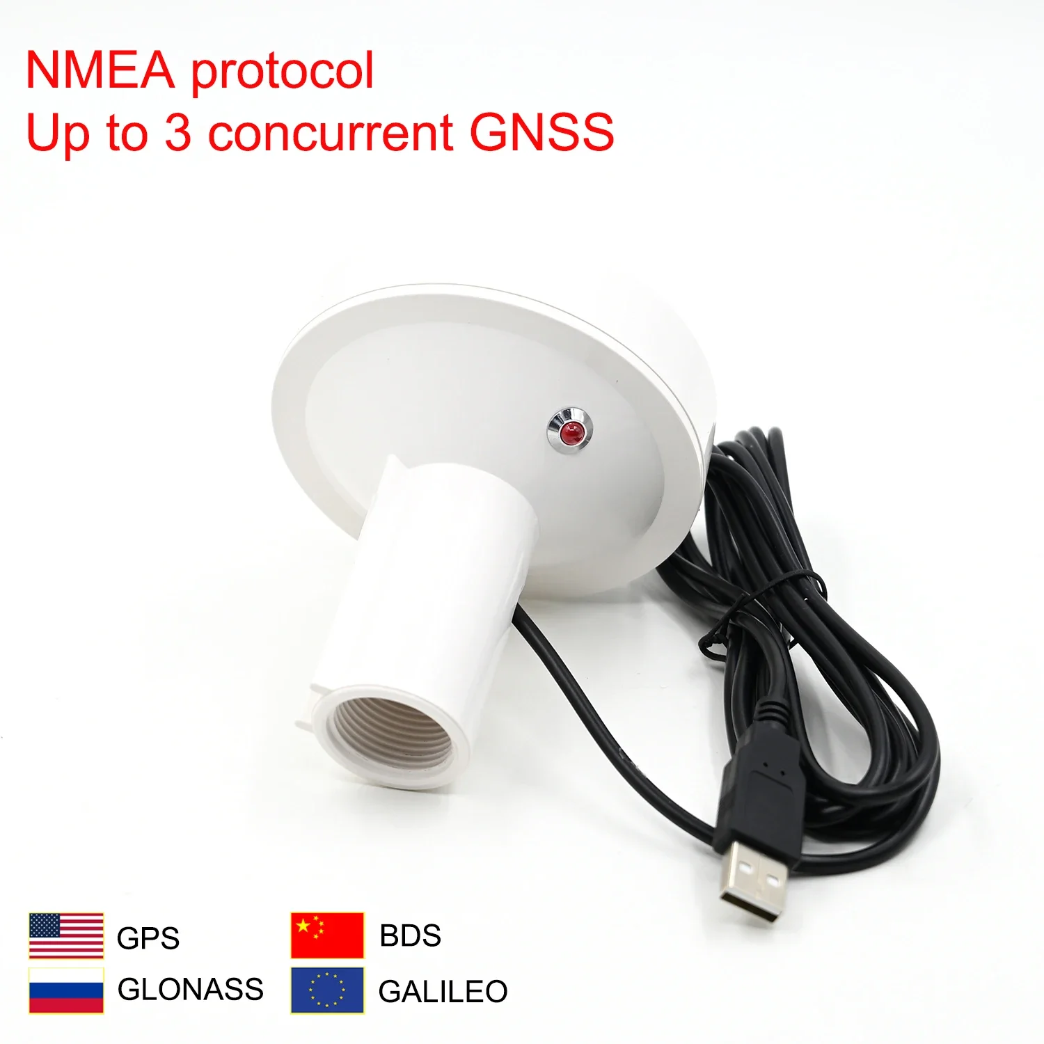 Marina NMEA 0183 USB GPS GNSS antena receptor GPS GLONASS Galileo BeiDou NMEA0183 antena USB M8030 M8N 1-10Hz