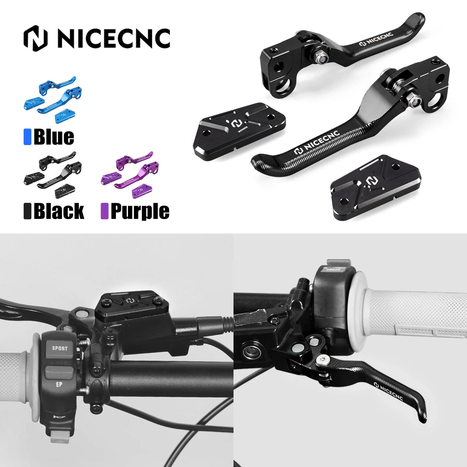 

For Sur-Ron light bee X S L1E Segway X160 Segway X260 Surron light bee X Surron Front Rear Brake Levers & Brake Reservoir Covers