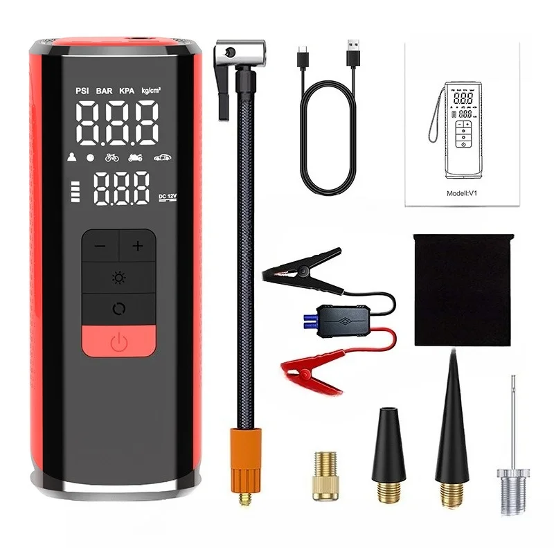 

Power integrated vehicle air pump, dual-screen digital display portable, air pump
