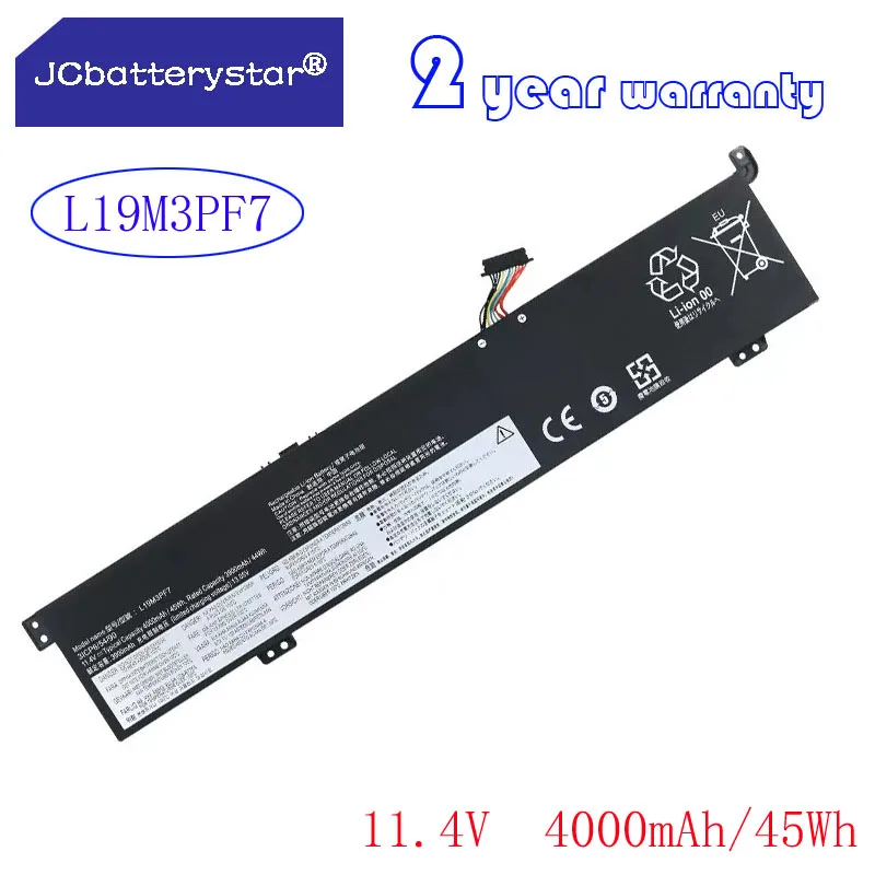 

JC high quality L19L3PF3 L19M3PF7 L19D3PF4 Laptop Battery For Lenovo Ideapad Creator 5-15IMH05 Gaming 3-15ARH05 Series 4000mAh