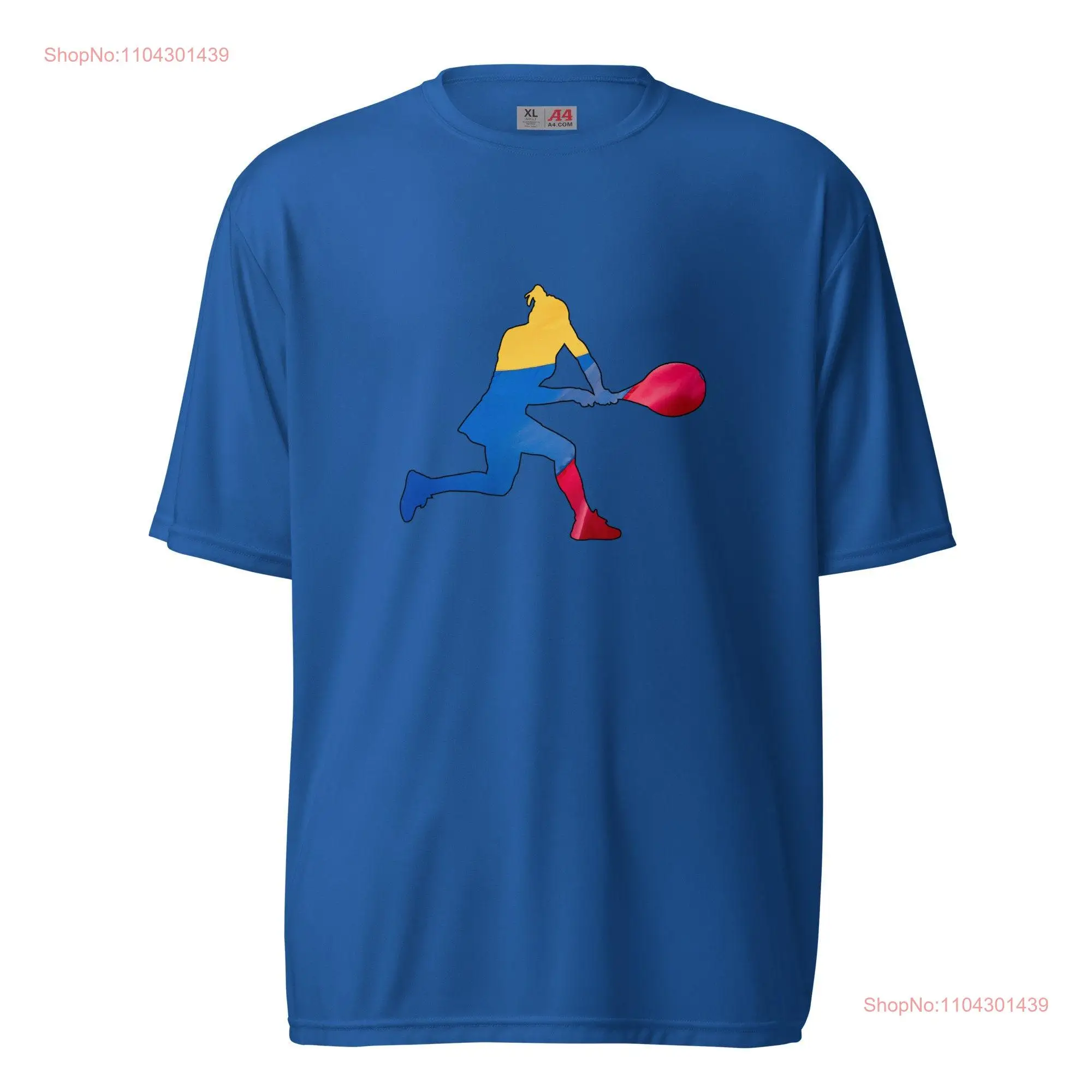 Simona Halep Tennis Romania Flag Silhouette Performance Crew Neck T shirt long or short sleeves